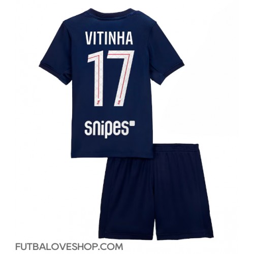 Dres Paris Saint-Germain Vitinha #17 Domáci pre deti 2025-26 Krátky Rukáv (+ trenírky)